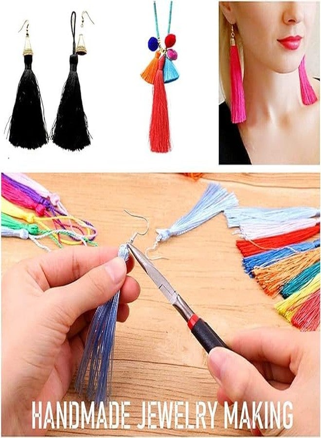 Mluffy Soft Craft Handmade DIY 75 Pcs 38 Colors Tassels for Bookmark Key Chain Earring Jewelry Making, Souvenir, Sewing, Gift Tag (Multicolor) (Pack of 75) - Image 3